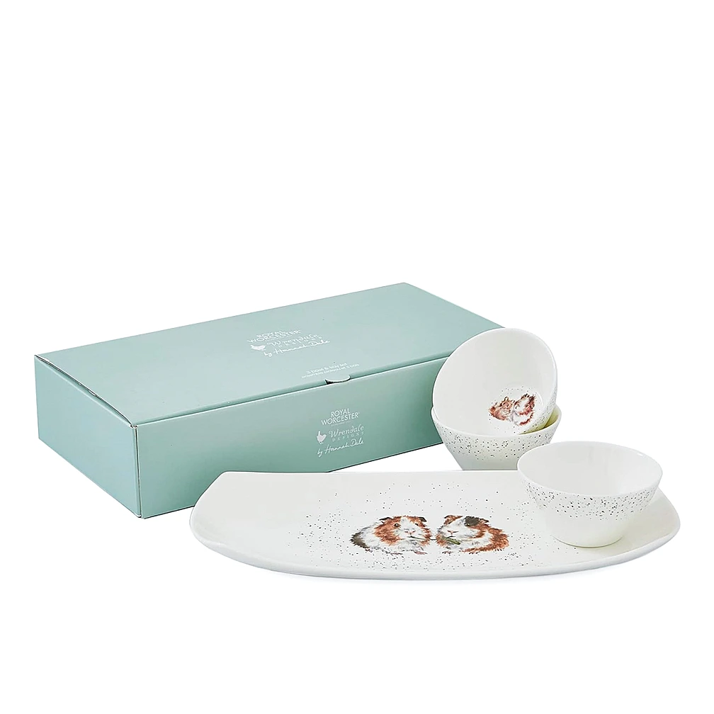 Набор из 3 чаш на подносе Wrendale Designs от Royal Worcester