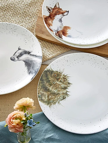 Набор из 4 обеденных тарелок Wrendale Designs, 27 см