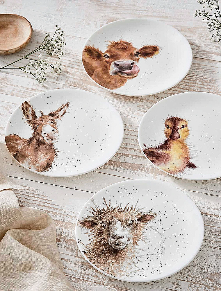 Набор из 4 пирожковых тарелок Wrendale Designs, 16,5 см от Royal Worcester