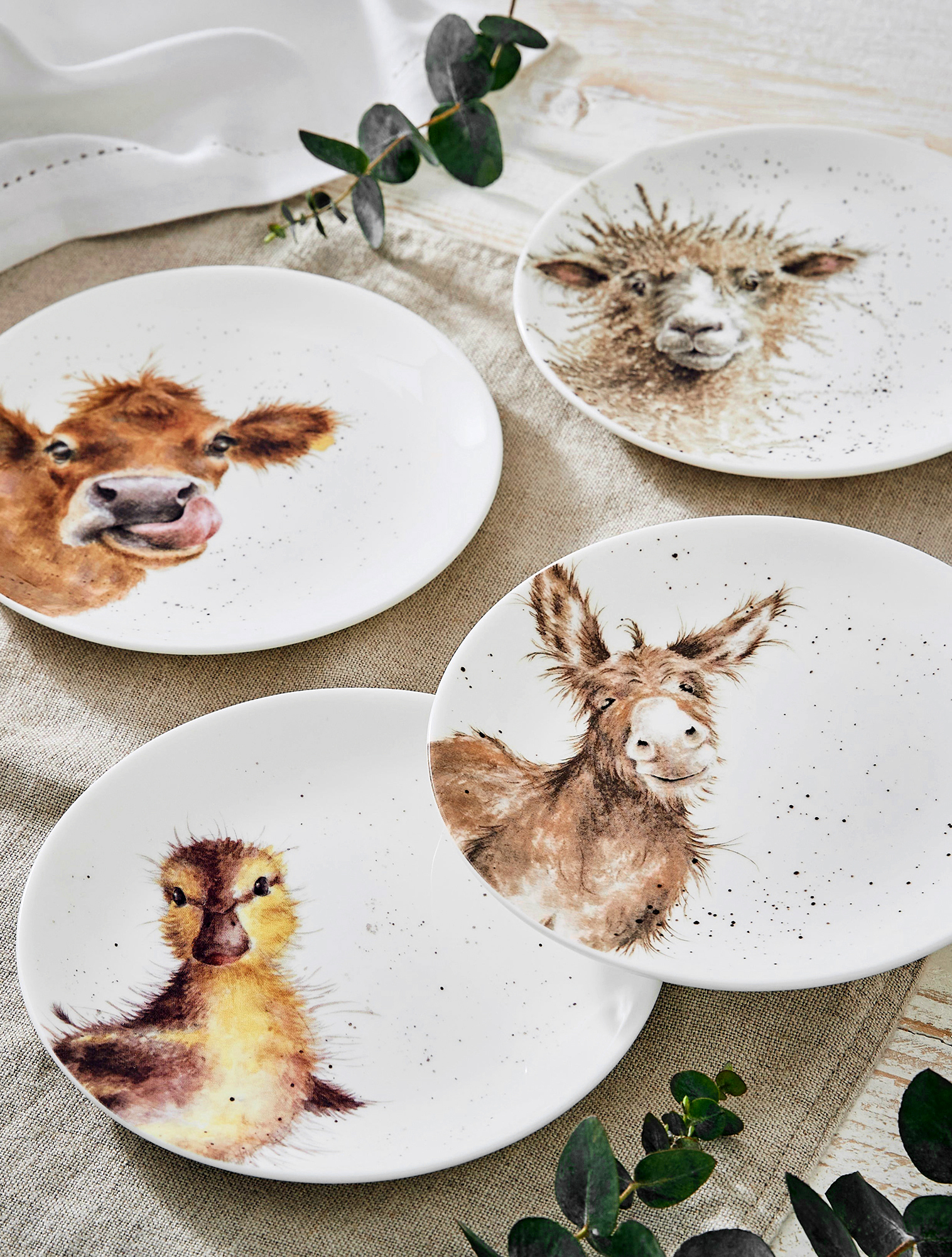 Набор из 4 пирожковых тарелок Wrendale Designs, 16,5 см от Royal Worcester