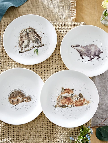 Набор из 4 закусочных тарелок Wrendale Designs, 20 см