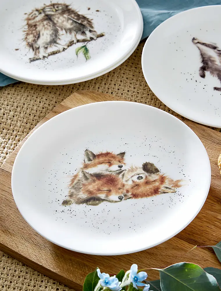 Набор из 4 закусочных тарелок Wrendale Designs, 20 см от Royal Worcester