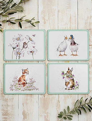 Набор из 4 плейсматов Wrendale Designs, 40х30 см