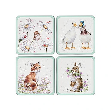 Набор из 4 подставок под стаканы и кружки Wrendale Designs, 11х11 см