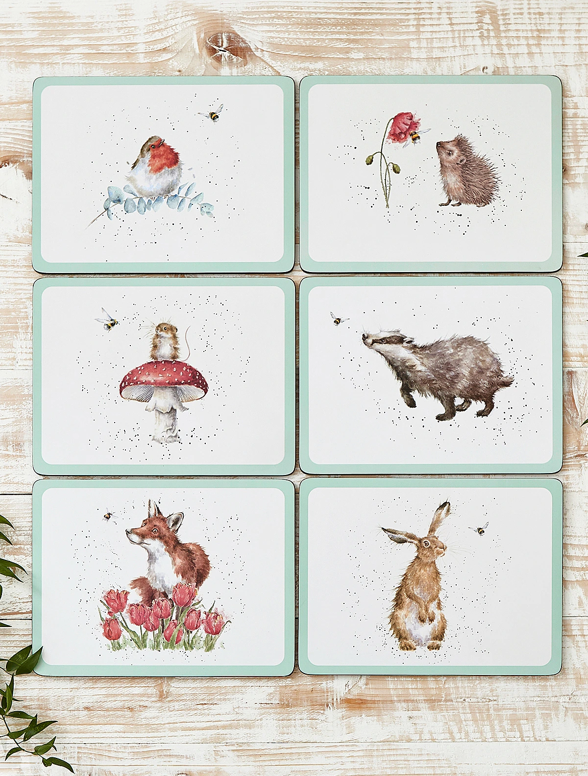Набор из 6 плейсматов Wrendale Designs, 23х30 см