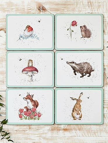 Набор из 6 плейсматов Wrendale Designs, 23х30 см