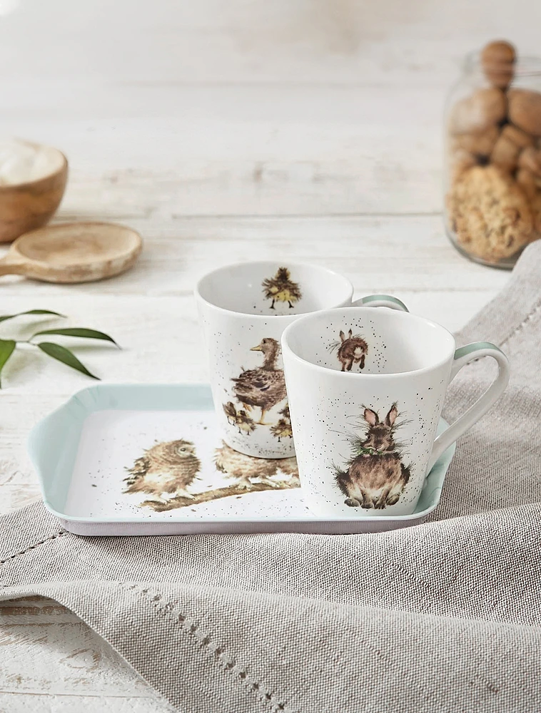 Набор из 2 кружек на подносе Wrendale Designs от Royal Worcester