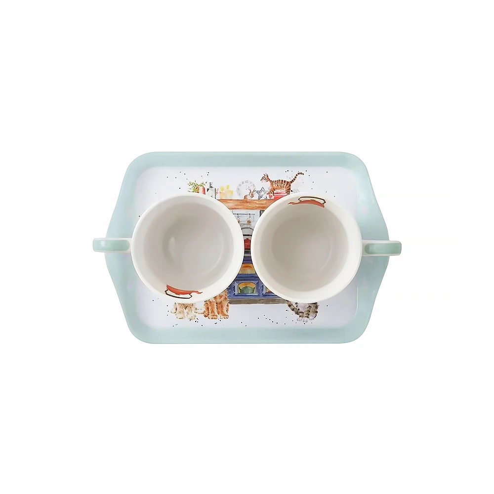Набор из 2 кружек на подносе Wrendale Designs от Royal Worcester
