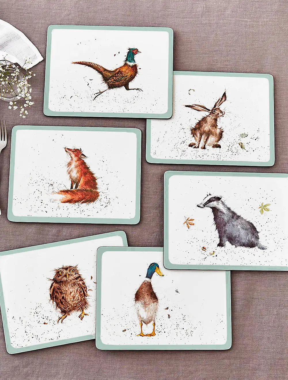Набор из 6 плейсматов Wrendale Designs, 23х30 см