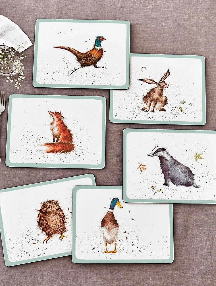 Набор из 6 плейсматов Wrendale Designs, 23х30 см от Royal Worcester