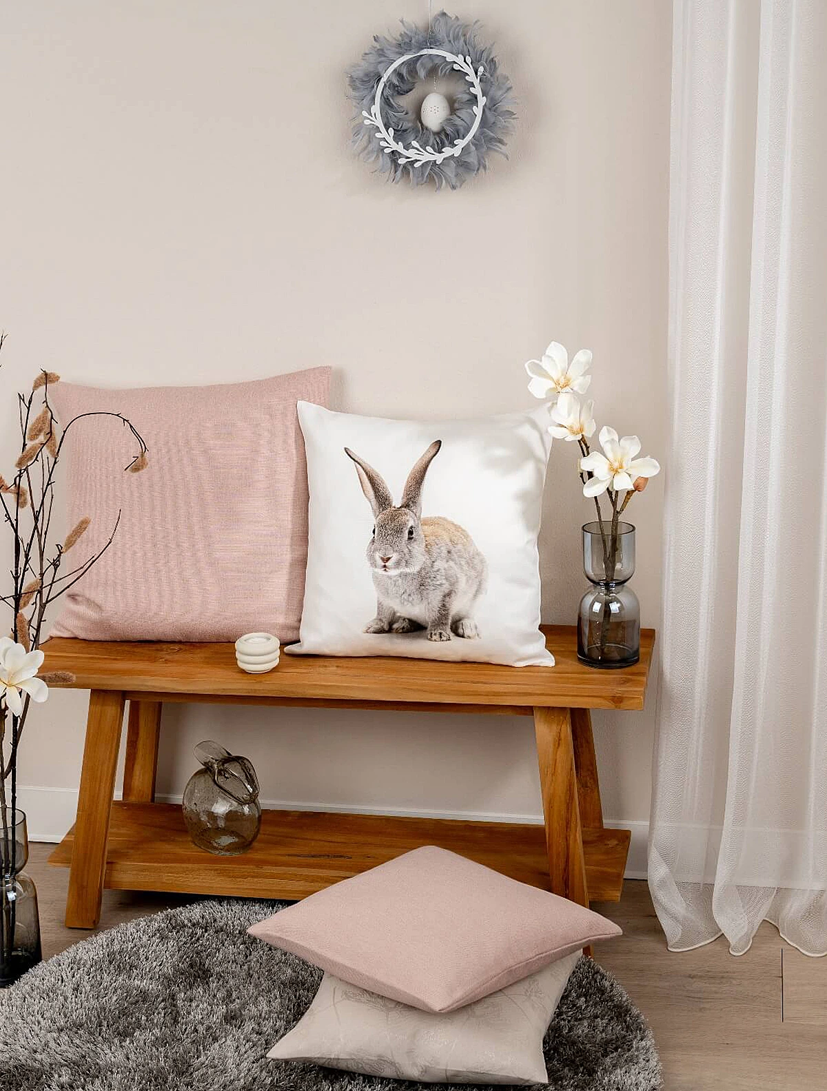 Декоративная наволочка One Rabbit, 45х45 см