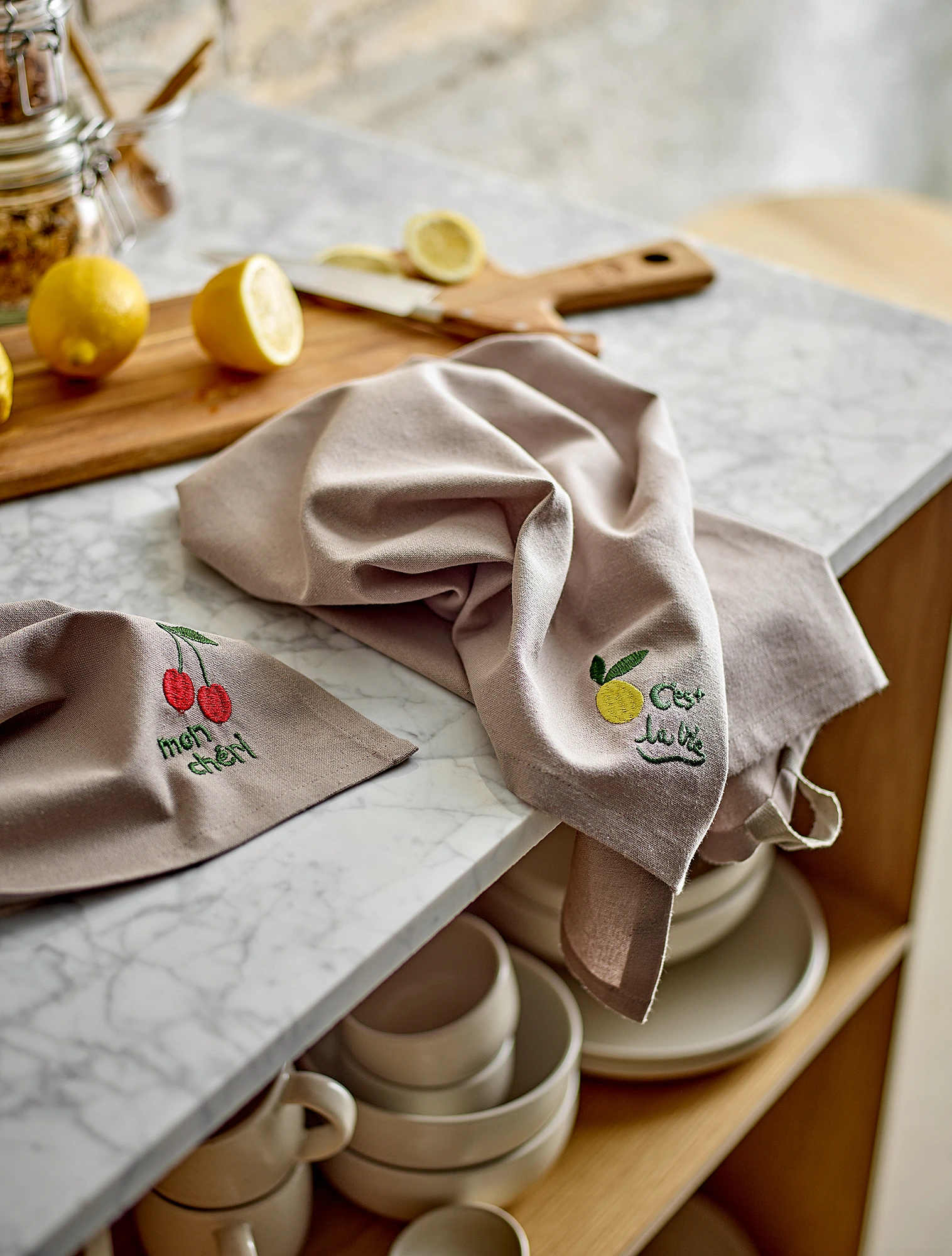 Набор из 2 кухонных полотенец Bistro, 50х70 см
