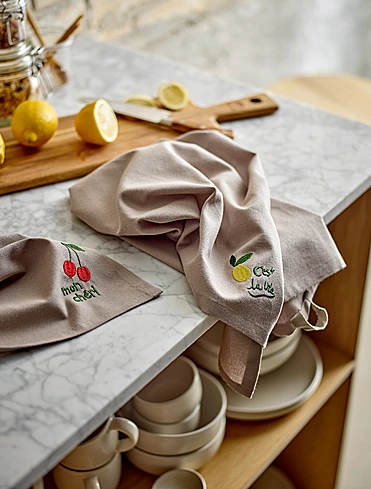 Набор из 2 кухонных полотенец Bistro, 50х70 см