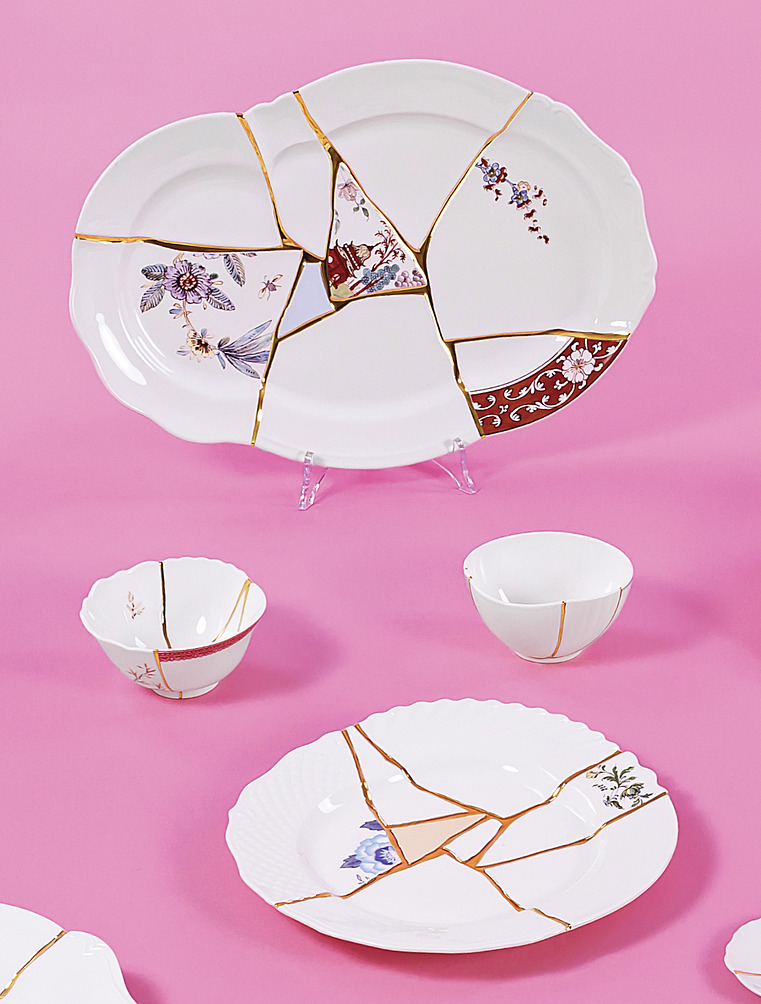 Обеденная тарелка Kintsugi, 27,5 см от Seletti