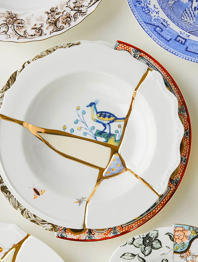 Суповая тарелка Kintsugi, 22 см от Seletti