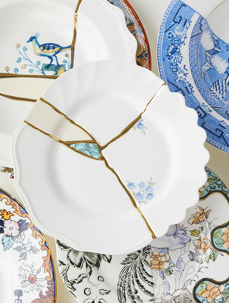 Закусочная тарелка Kintsugi, 21 см от Seletti