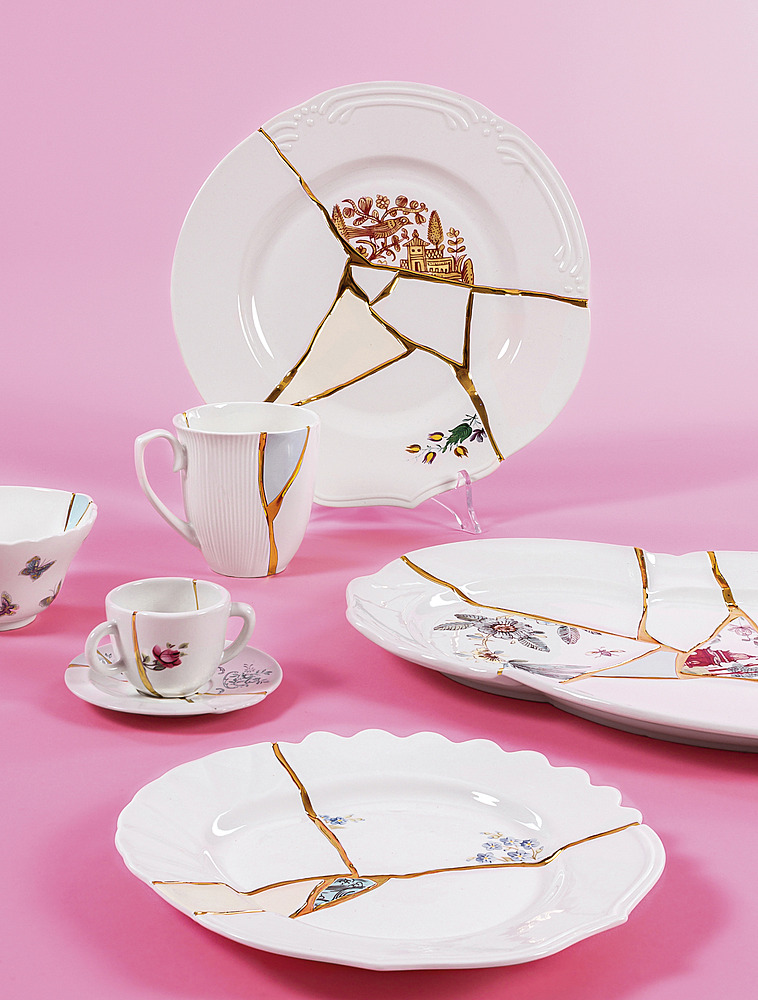 Закусочная тарелка Kintsugi, 21 см от Seletti