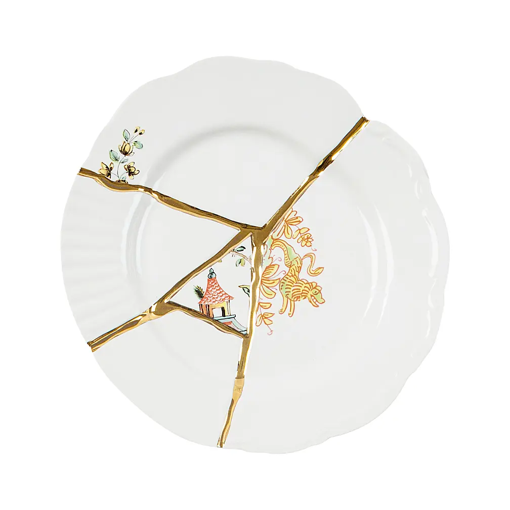 Закусочная тарелка Kintsugi, 21 см от Seletti