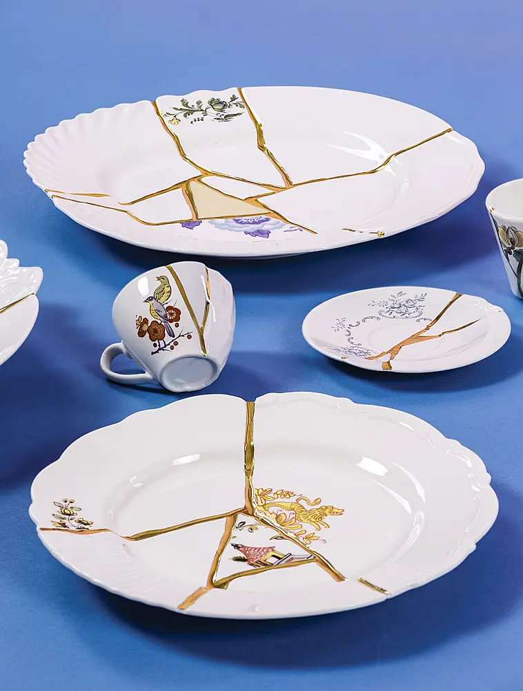 Закусочная тарелка Kintsugi, 21 см от Seletti