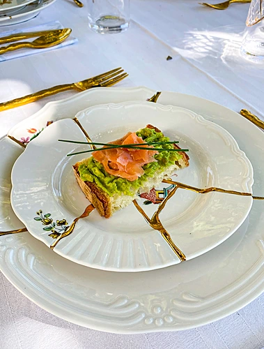 Закусочная тарелка Kintsugi, 21 см