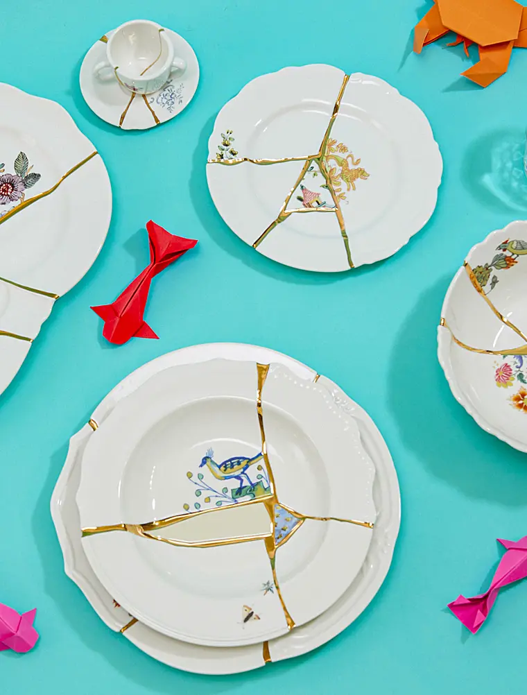 Закусочная тарелка Kintsugi, 21 см от Seletti