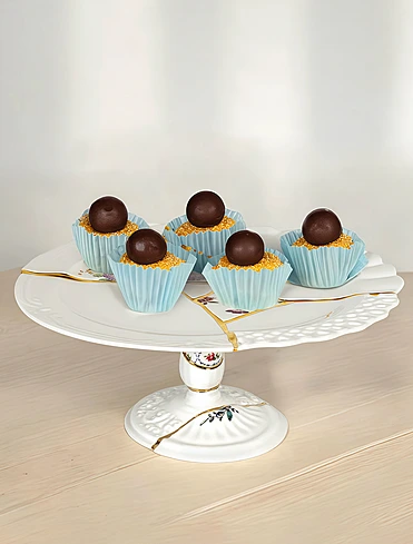 Тортовница на ножке Kintsugi, 36 см