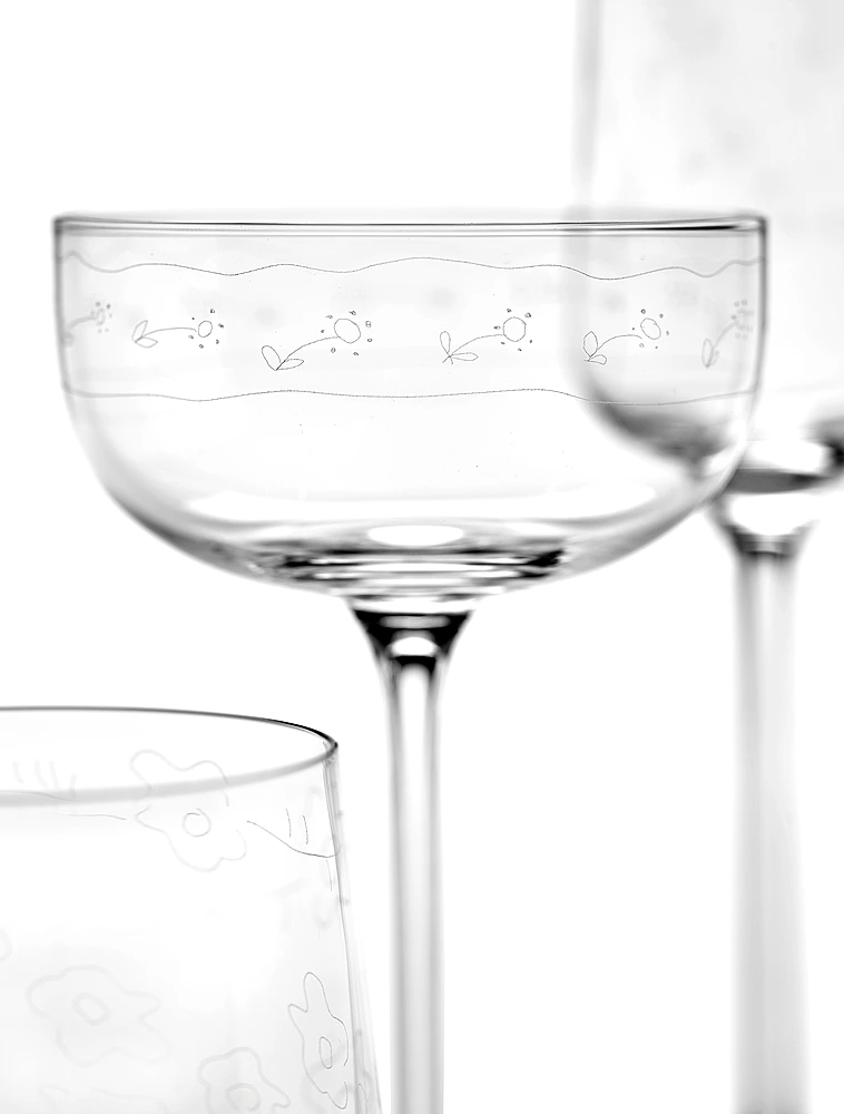 Бокал для шампанского и мартини Midnight Flowers, 240 мл от Serax