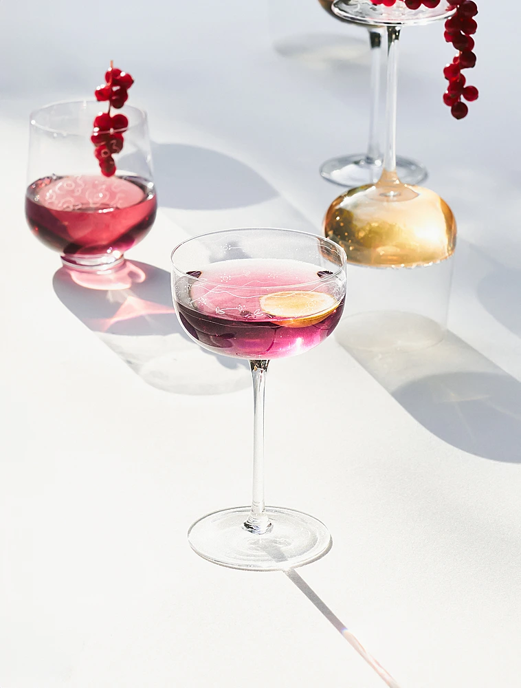Бокал для шампанского и мартини Midnight Flowers, 240 мл от Serax