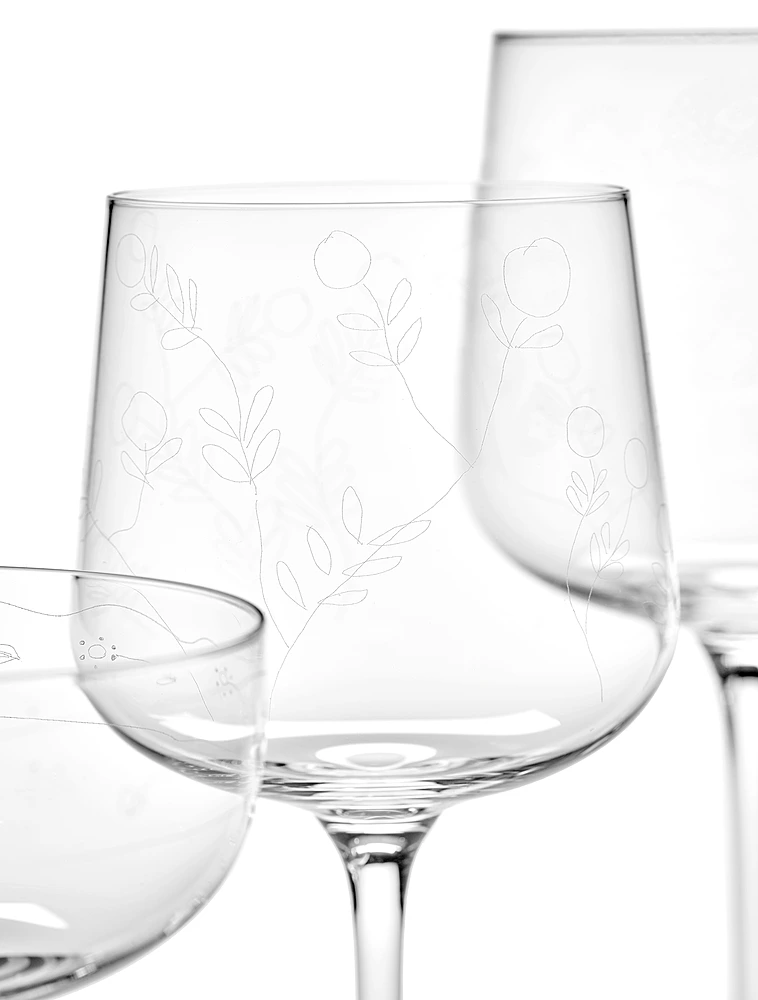 Бокал для белого вина Midnight Flowers, 400 мл от Serax