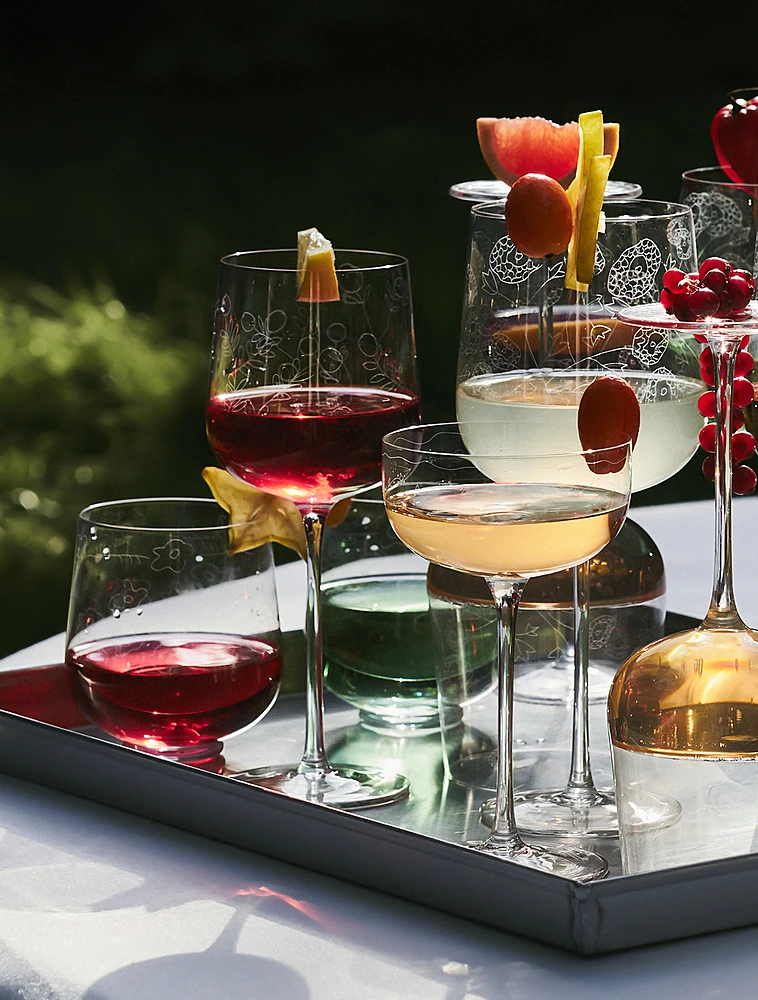 Бокал для белого вина Midnight Flowers, 400 мл от Serax