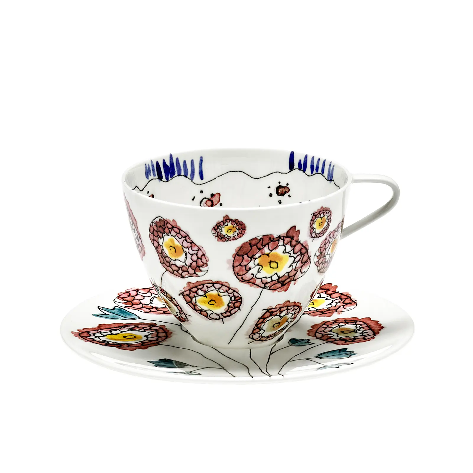 Чайная пара Midnight Flowers, 250 мл