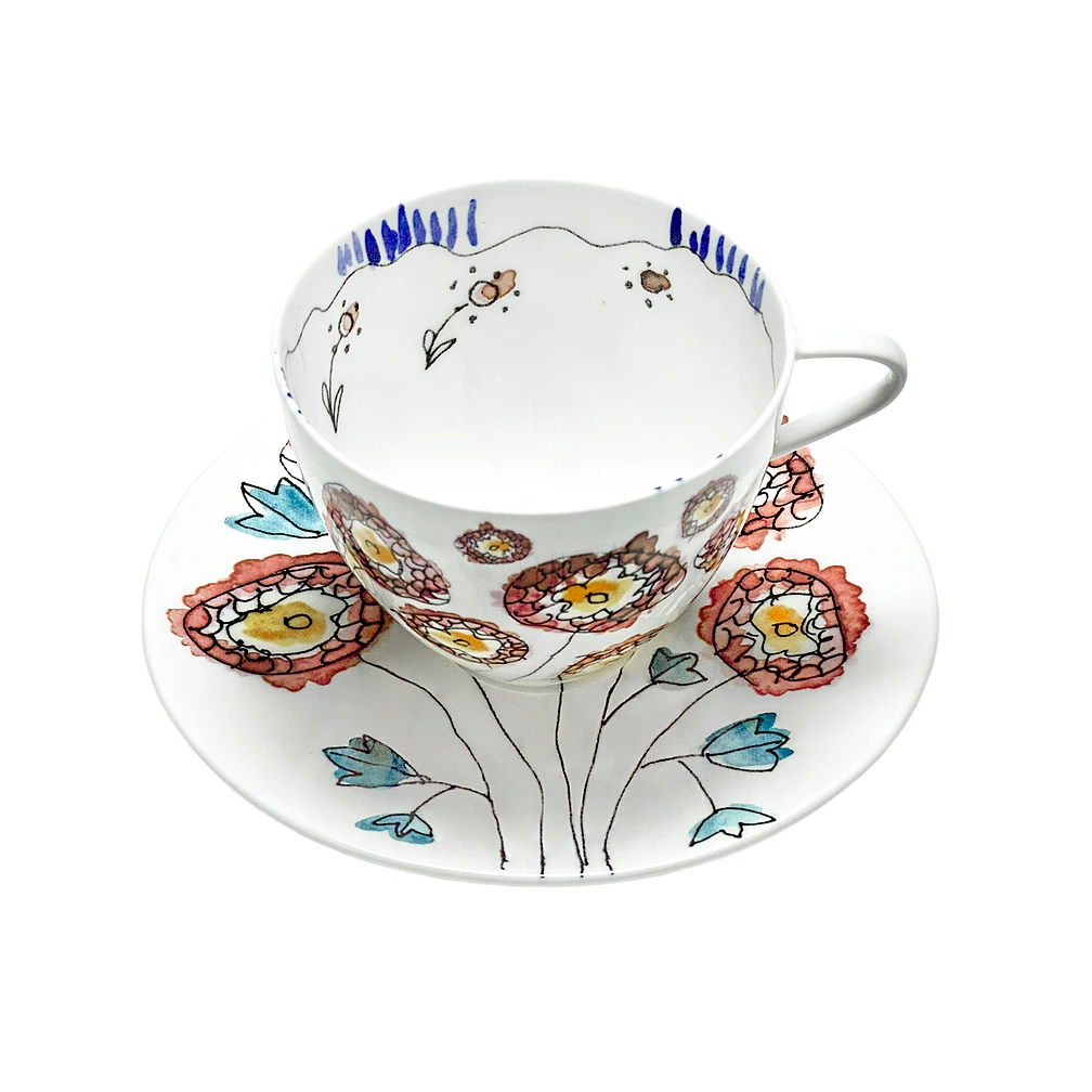 Чайная пара Midnight Flowers, 250 мл от Serax