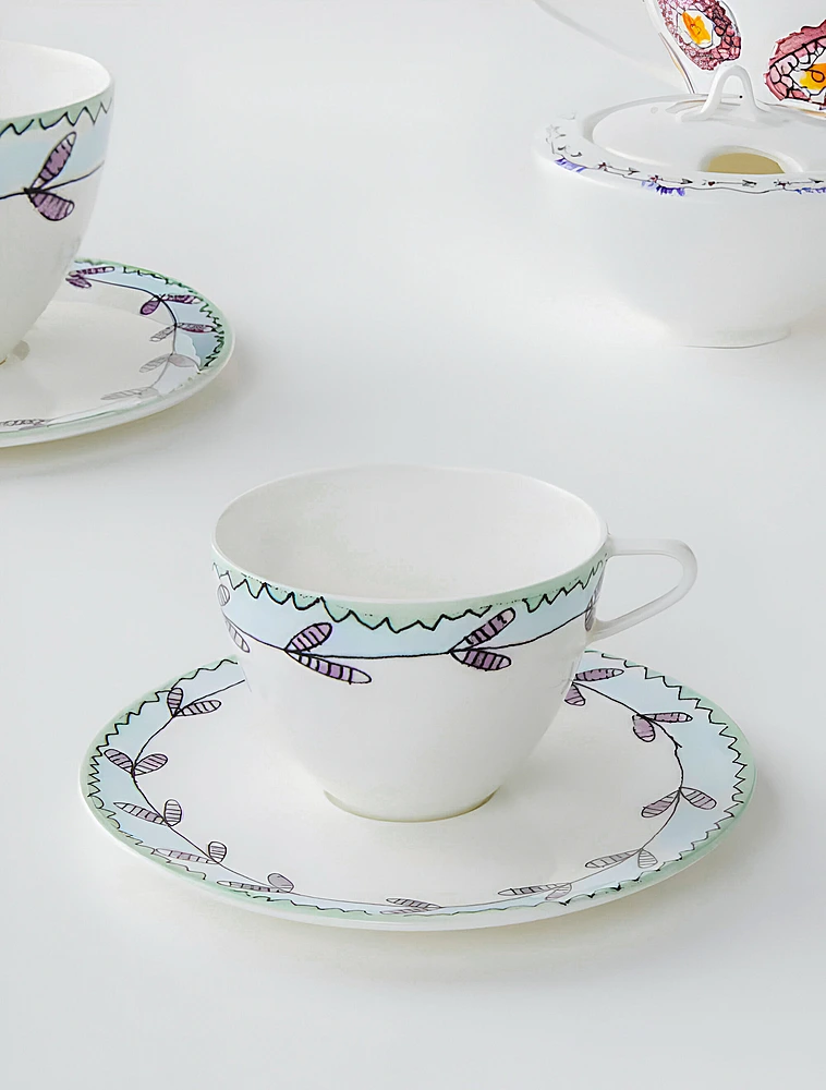 Чайная пара Midnight Flowers, 250 мл от Serax