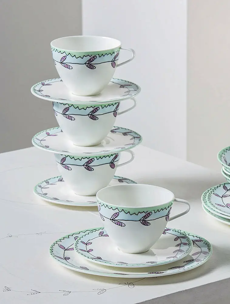 Чайная пара Midnight Flowers, 250 мл от Serax