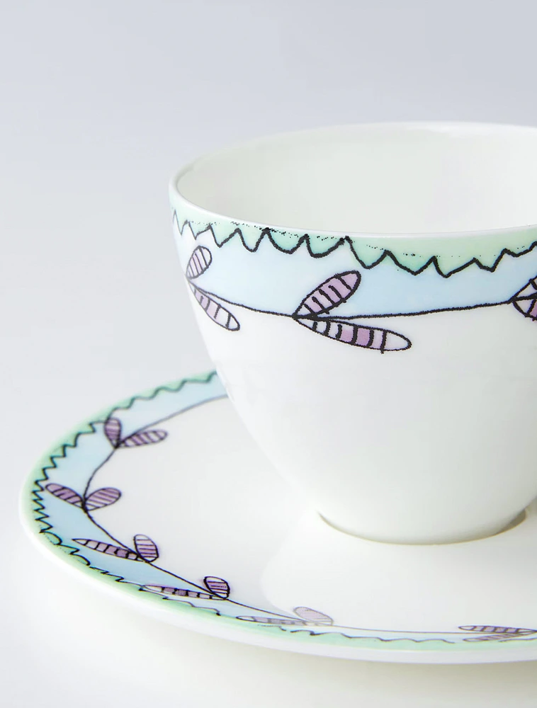 Чайная пара Midnight Flowers, 250 мл от Serax