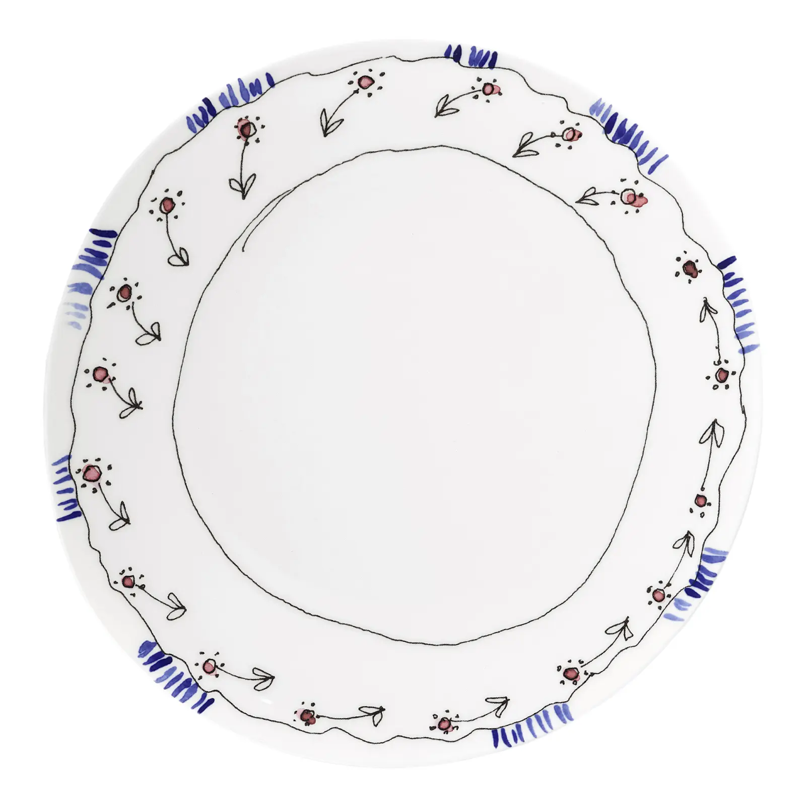Обеденная тарелка Midnight Flowers, 28 см