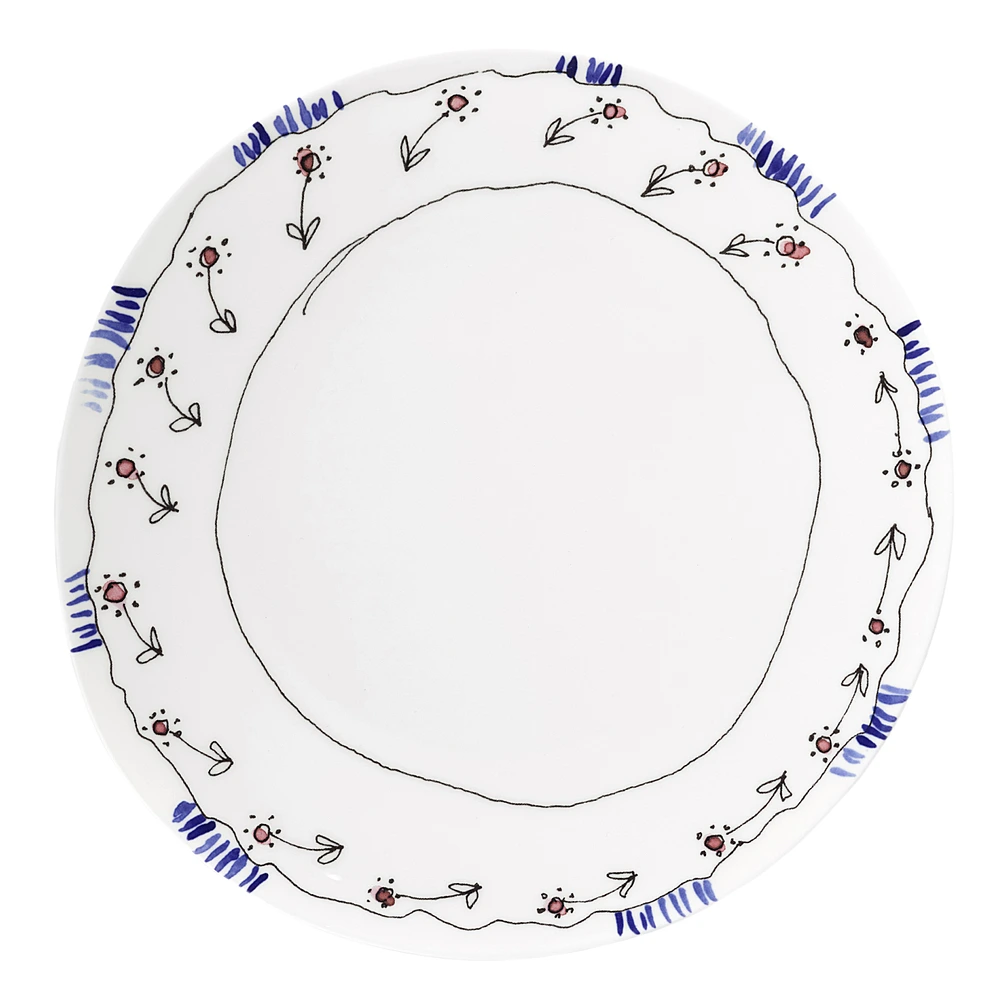 Обеденная тарелка Midnight Flowers, 28 см от Serax