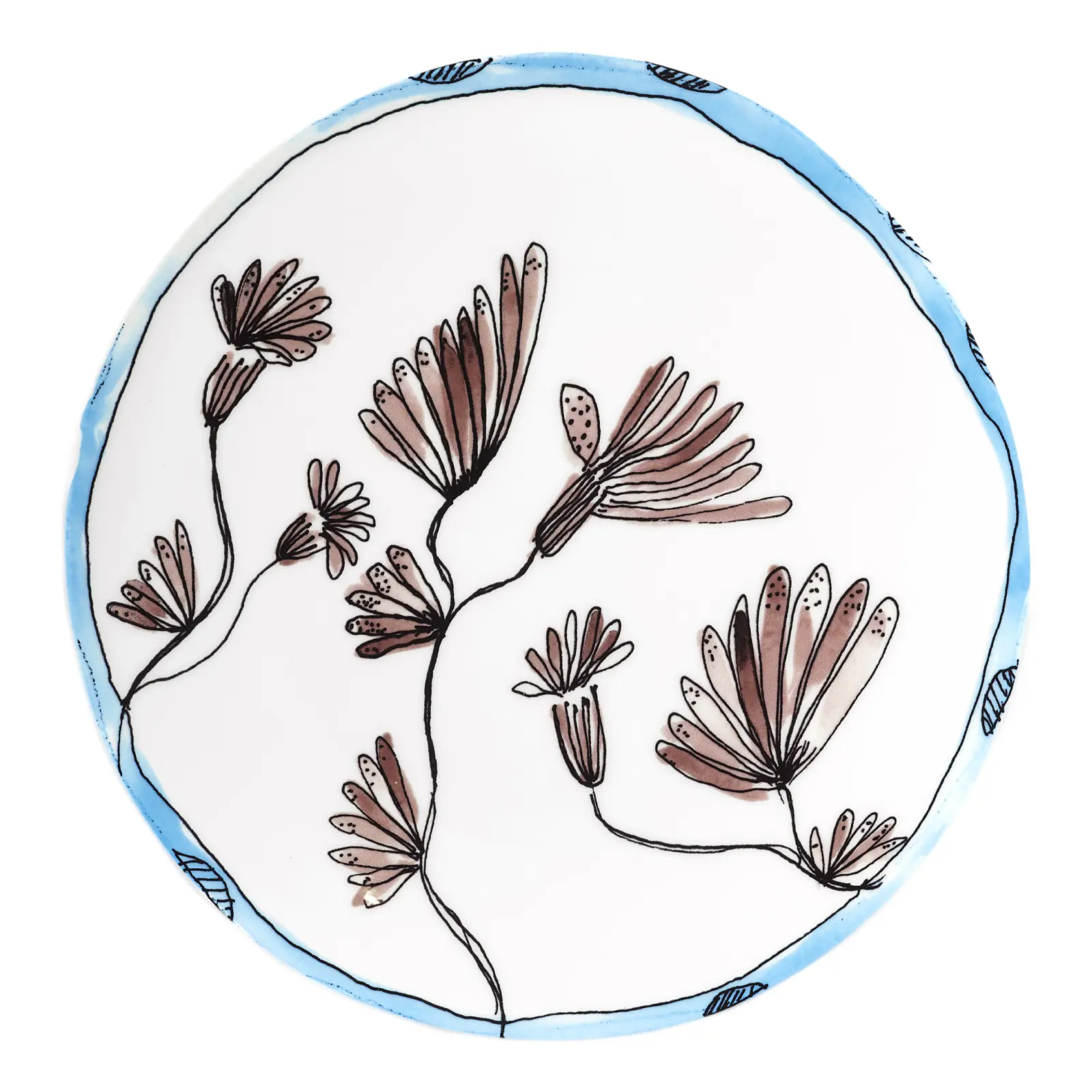 Обеденная тарелка Midnight Flowers, 28 см