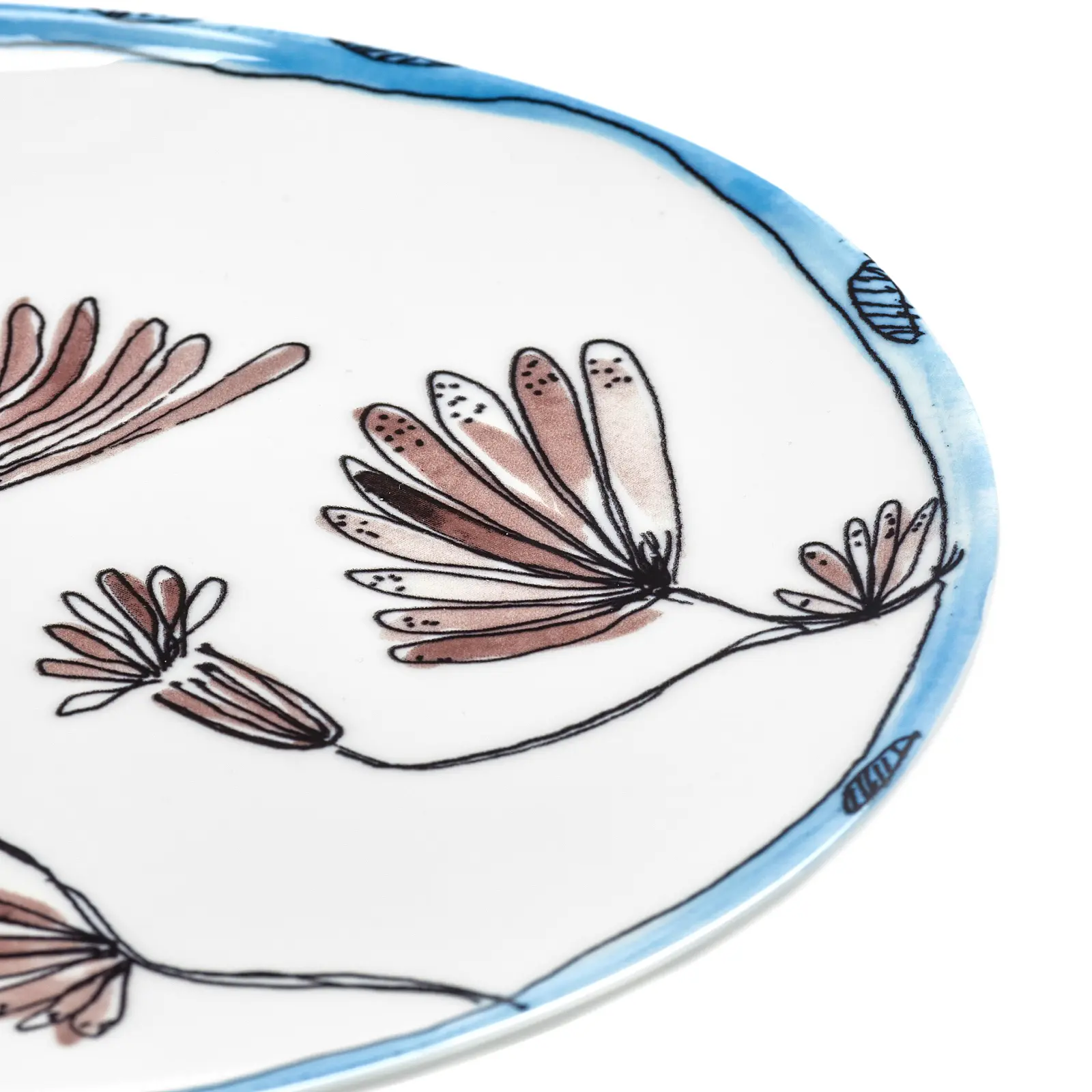 Обеденная тарелка Midnight Flowers, 28 см