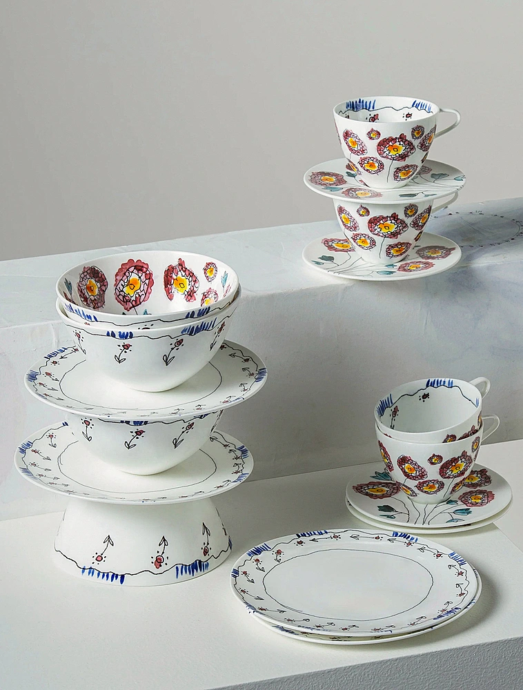 Закусочная тарелка Midnight Flowers, 24 см от Serax