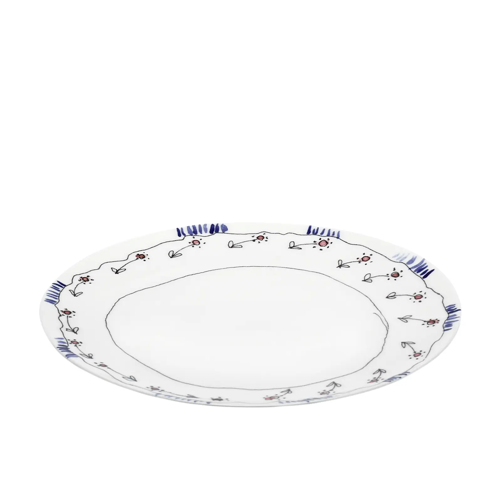 Закусочная тарелка Midnight Flowers, 24 см