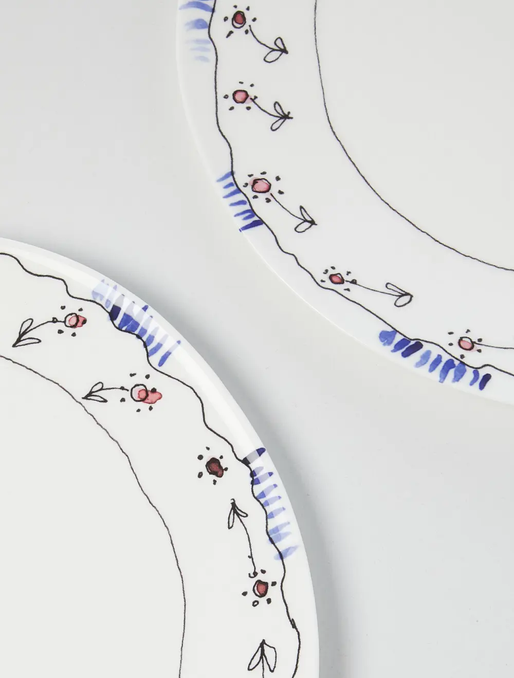 Закусочная тарелка Midnight Flowers, 24 см