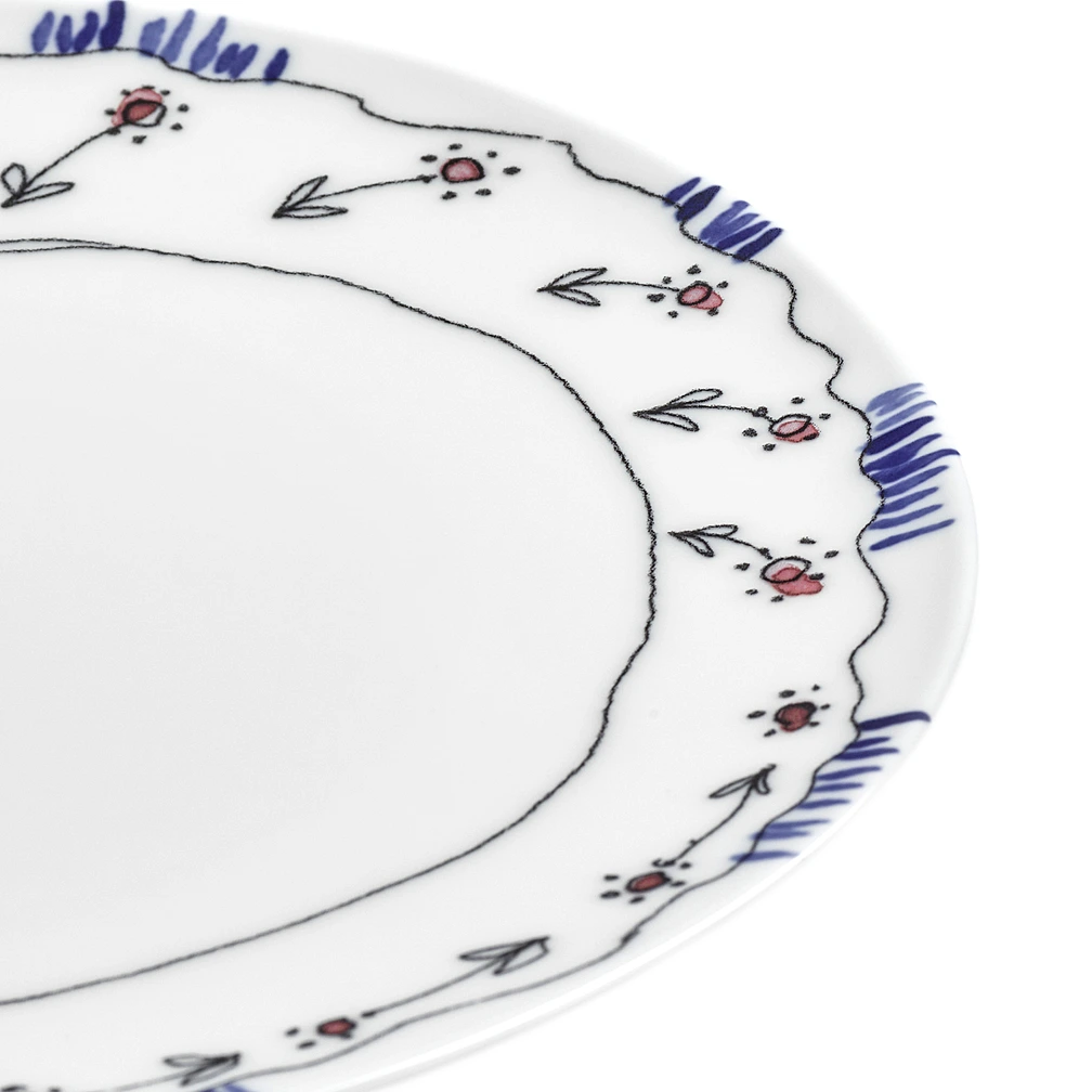 Закусочная тарелка Midnight Flowers, 24 см от Serax