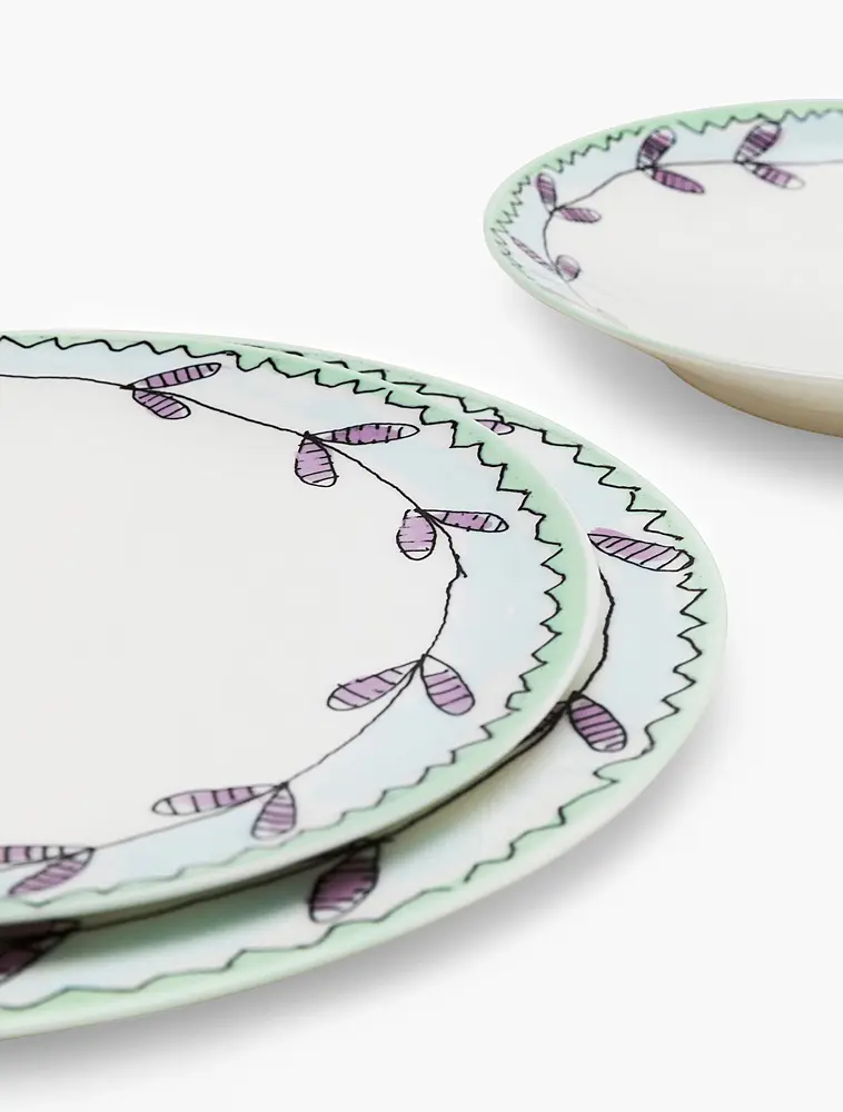 Закусочная тарелка Midnight Flowers, 24 см от Serax