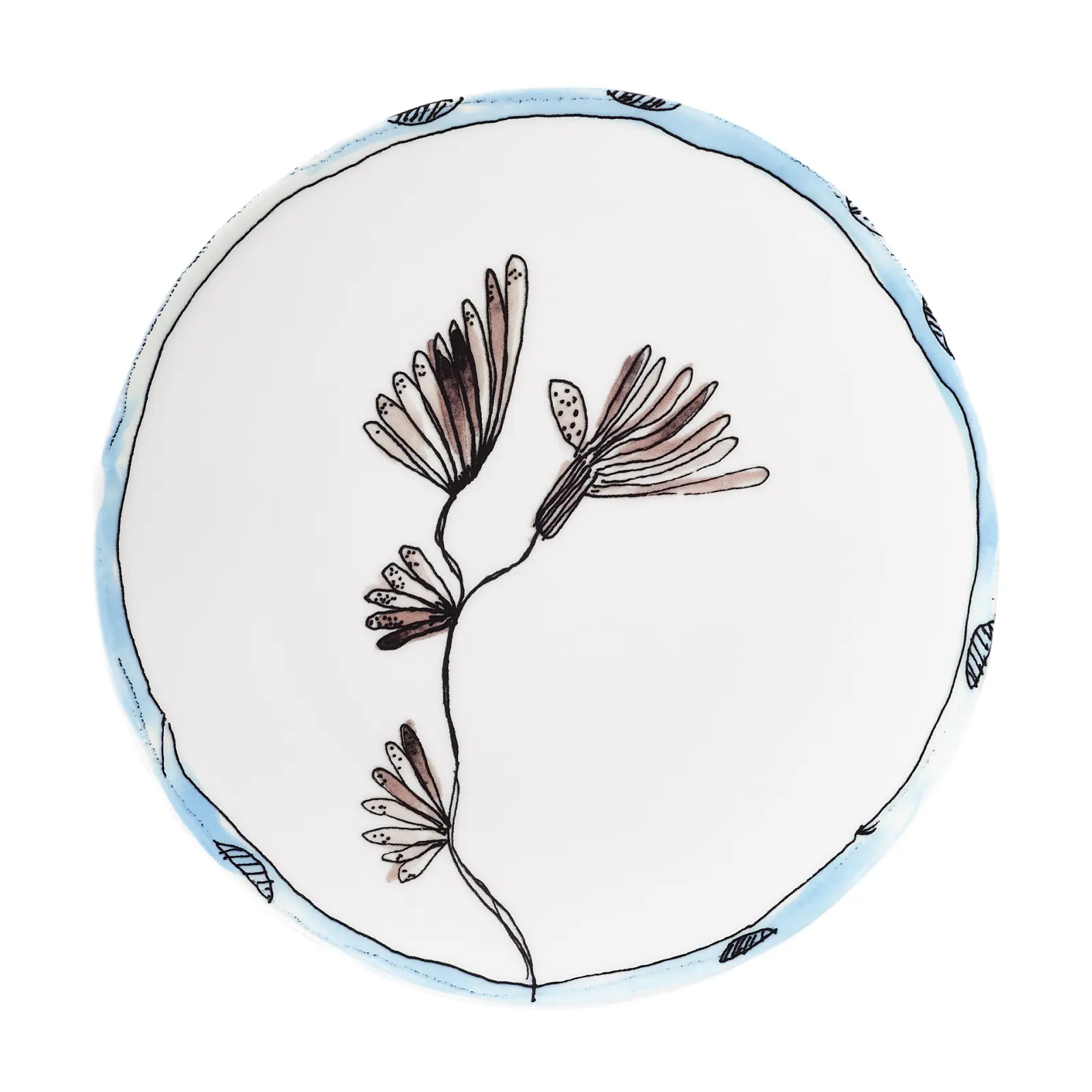Закусочная тарелка Midnight Flowers, 24 см