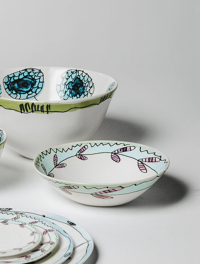 Сервировочный салатник Midnight Flowers, 18 см от Serax