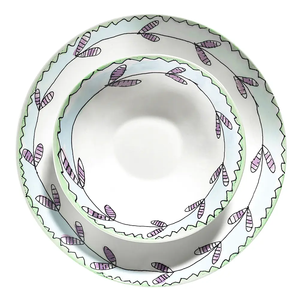 Сервировочный салатник Midnight Flowers, 18 см от Serax