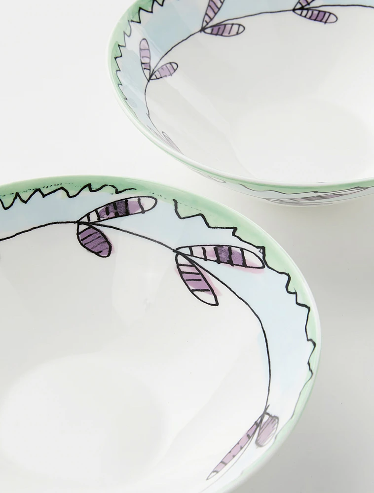 Сервировочный салатник Midnight Flowers, 18 см от Serax