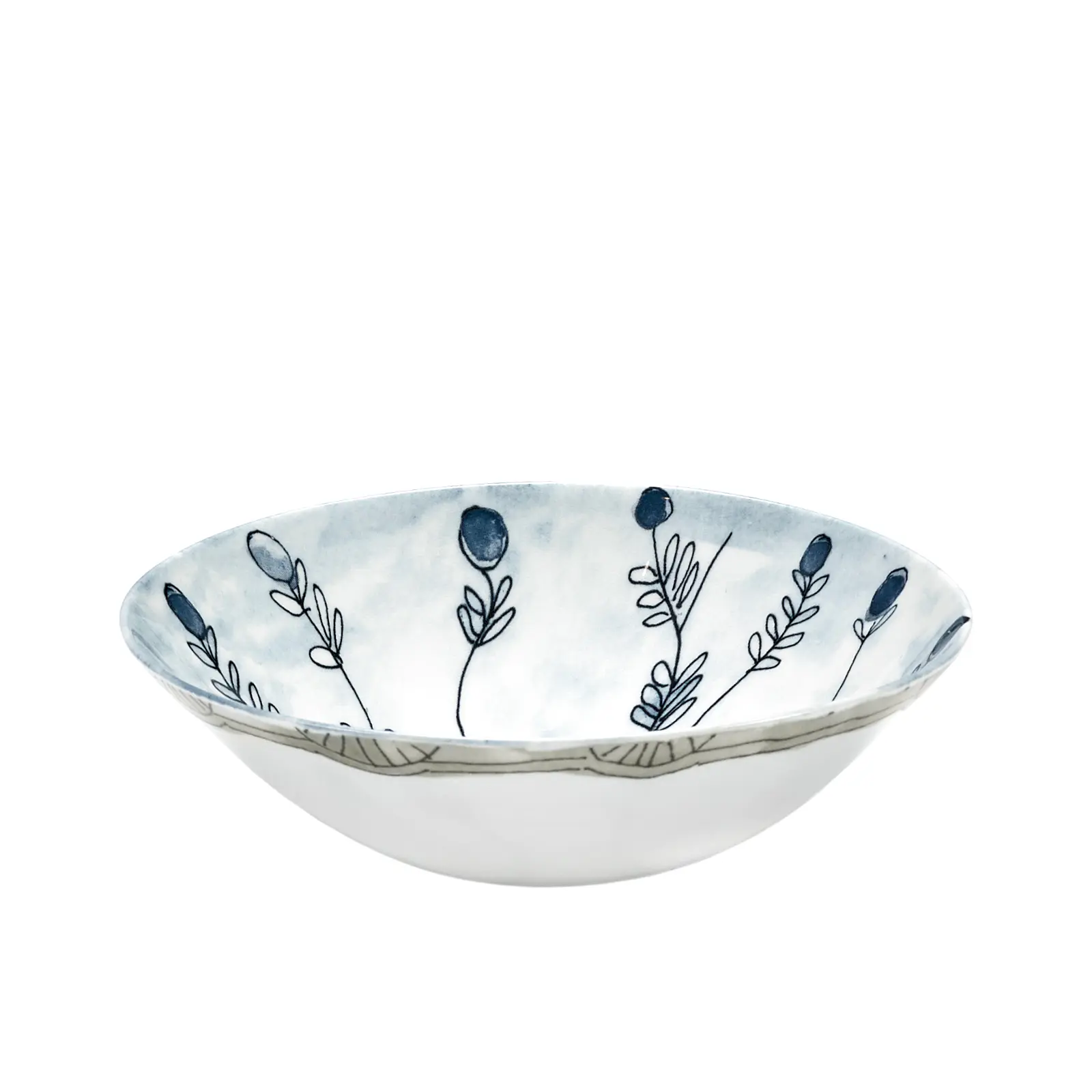 Сервировочный салатник Midnight Flowers, 18 см