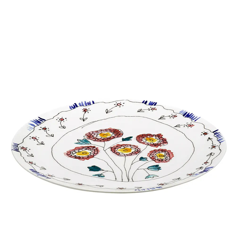 Плоское блюдо Midnight Flowers, 31 см от Serax